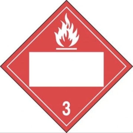 Accuform BLANK DOT PLACARD HAZARD CLASS 3 MPL4DG3ARM50 MPL4DG3ARM50